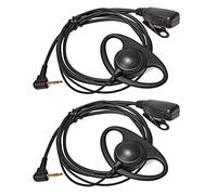 HYSHIKRA Walkie Talkie Auricolare con microfono, 1 pin 2,5 mm Auricolare a forma di D compatibile con Motorola TLKR T92 H2O T42 T62 T82 Extreme T80 Extreme Radio (2 pezzi)
