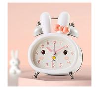 HYSJDMNC Anche Collo della alla ALLAGGIO della Campana gemellata per Bambini, retroilluminazione, Sveglia a Batteria per camere da Letto, Sveglia Digitale di Coniglio (Colore: Blanc) YYuan