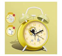 HYSJDMNC Dressa di Sveglia per Le traversine Pesanti Adulti per Bambini camere da Letto per Bambini Non ticchettio Rumoroso Allarme cronometro Digitale di retroilluminazione (Colore: Giallo) YYuan