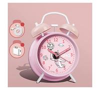 HYSJDMNC Dressa di Sveglia per Le traversine Pesanti Adulti per Bambini camere da Letto per Bambini Non ticchettio Rumoroso Allarme cronometro Digitale di retroilluminazione (Colore: Roze) YYuan