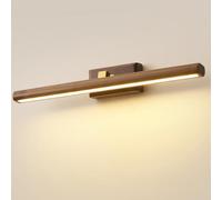 HYSJDMNC Lampada da Parete a LED 12W Lampada da Parete per Interni Girevole in Legno Dimmerabile Lampada da Specchio Industriale Vintage 3000K/4500K/6000K Lampada in Legno Luci da Specchio Moderne