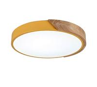 HYSJDMNC Lampade a Sospensione Plafoniera Rotonda in Legno LED Illuminazione da Interni Moderna per Ragazzi Ragazze Camera da Letto Soggiorno Asilo Arancione-60cm 60W-Dimmerazione Continua YYuan