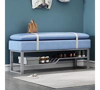 HYSJDMNC Panchina per Scarpe in Metallo con Sedile in Finto Pu, Moderna Panca per Scarpa con Scarpa con Scarpe, Panca per Camera da Letto Banca per Accento Il Letto Banca ad Ingresso, Panca del Letto