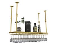 HYSJDMNC Portabottiglie sospeso a soffitto | Barre decorative in vetro di vetro scaffale di stoccaggio | Bottiglia di vino e supporto staminato di champagne sospeso | Organizzatore galleggiante del