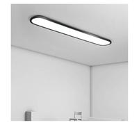 HYSJDMNC Tavolo da Pranzo per Ristorante Nordico Lampadari a Una Sola Parola Plafoniere a LED Moderne e semplici Illuminazione Creativa Rettangolare Lampada a Sospensione (RC dimmerabile Nero 100 cm)