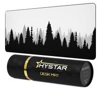 Hystar Tappetino per mouse da gioco esteso | XXL 91,4 x 40,6 cm | Spessore 5 mm, superficie impermeabile, tessuto in poliestere liscio e base in gomma naturale | Artico