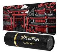 Hystar Tappetino per mouse da gioco esteso, spessore 5 mm, superficie impermeabile, tessuto in poliestere liscio e base in gomma naturale, Zen (XXL, 91,4 x 40,6 cm)