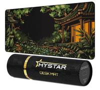 Hystar® Tappetino per mouse da gioco esteso, spessore 5 mm, superficie impermeabile, tessuto in poliestere liscio e base in gomma naturale, Midori (XXL, 91,4 x 40,6 cm)