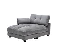 HYSZ Chaise longue, cloud, poltrona da lettura, poltrona, soffice imbottitura a strisce, ringhiera a mano con imbottitura arrotolabile, pieghevole per la testa, tre tazze e una tasca laterale per