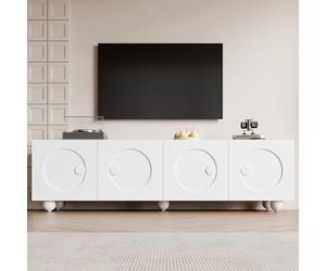 HYSZ Mobile basso per TV, TV, pannello TV, supporto TV basso, design unico, 180,5 x 38 x 50 cm (lunghezza x larghezza x altezza)