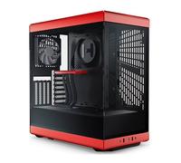 Hyte Case Torre Midi Y40, Vetro Temperato Nero/Rosso, 2 Ventole 120mm