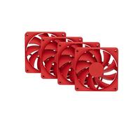 Hyte Flow FA12 - Ventole per case PC da 120 mm, ad alte prestazioni, a basso rumore, 1500 giri/min, PWM a 4 pin, cuscinetto dinamico fluido, confezione da 4, colore: rosso ciliegia selvatica