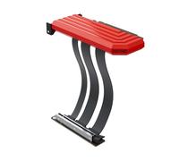 Hyte PCIe 5.0 Hyper Riser - Cavo riser verticale PCI Express Gen 5.0 con slot in metallo rinforzato, colore: Nero ciliegia (rosso)