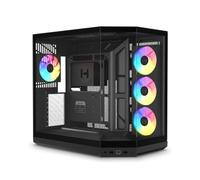 HYTE Y50 RGB Essential - Case per PC da gioco, 4 ventole aRGB incluse (1 x 120 mm + 1 x 360 mm di retromarcia), chassis ATX a doppia camera per desktop, compatibile con scheda madre con connessione