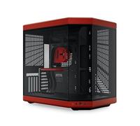 HYTE Y70 - Case da gioco ATX in vetro temperato panoramico a doppia camera con design moderno, con cavo riser PCIE 4.0 incluso, rosso (CS-HYTE-Y70-BR)