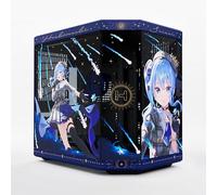 Hyte Y70 Hoshimachi Suisei licenza ufficiale - Mid-Tower ATX Gaming PC Desktop Case - Panoramico vetro temperato - doppia camera - telaio ad alto flusso d'aria - cavo PCIE 4.0 Riser incluso - Blu