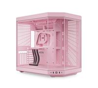 HYTE Y70 Mid-Tower ATX Gaming PC Desktop Case - Vetro temperato panoramico - Doppia camera - Telaio ad alto flusso d'aria - Cavo riser PCIE 4.0 incluso - Nuova estetica moderna - Fragola latte (rosa)