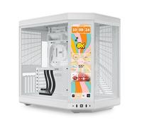 HYTE Y70 Touch Infinite Dual Chamber ATX Mid Tower - Custodia estetica moderna con touchscreen LCD 2,5K integrato, colore: Biancaneve