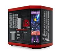 HYTE Y70 Touch Infinite Dual Chamber ATX Mid Tower - Custodia estetica moderna con touchscreen LCD 2,5K integrato, colore: Nero ciliegia