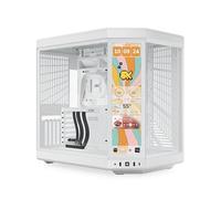 HYTE Y70 Touch Infinite Dual Chamber ATX Mid Tower - Custodia estetica moderna con touchscreen LCD 2,5K integrato, colore: Biancaneve