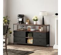 HYTKKBD Banca per TV a LED con illuminazione e spazio di archiviazione, elegante tavolo multimediale per la casa moderna (nero, 108 cm (armadio a due piani)