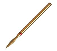 HYTOOS Punta da trapano per cuticole con fiamma lunga 2 mm, serie titanio, punte diamantate russe professionali di sicurezza sotto le unghie, per cuticole e pelle morta, accessori per unghie