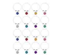 HYTROVE 16 Pezzi Anelli Segna Bicchieri Vino in Acciaio Facile da Trasportare e Conservare Design Semplice per Occasioni Informali e Compleanni