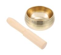 HYTROVE 1set Ciotola Tibetana Da Meditazione e Mallet Artigianale Per Yoga e Relax Per Tecniche Di Rilassamento e Meditazione Profonda