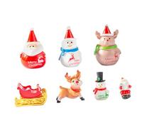 HYTROVE 1set Miniature Natalizie Decorazioni per Micro Paesaggi Include Babbo Natale Pupazzo Renna Come Bomboniere per Feste di Natale e Addobbi per Casa