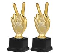 HYTROVE 2 Pezzi Mini Trofei di Plastica Oro, Coppe Leggere Come Premio Scolastico per Feste di Compleanno, Incoraggiano la Partecipazione Riutilizzabile