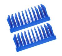 HYTROVE 2 Pezzi Porta Provette in Plastico Blu con 66 Colonne a Doppio Strato e Base Rialzata, Compatibile con Provette per Laboratorio di Biologia e Aula Scolastica