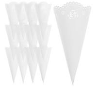 HYTROVE 20 pezzi Coni Porta Confetti in Carta Trasparente per Matrimonio e Festa Resistenti e Facili da Piegare per Riso e Coriandoli Floreali Decorativo Vintage per Nozze