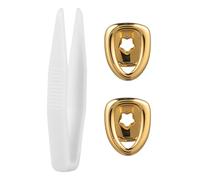 HYTROVE 2pezzi Tappi per Denti in Rame Oro Hip Hop, Accessori per Party e Video, Resistenti e Facili da Usare, Decorazione Leggera per Amanti della Cultura Rap