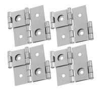 HYTROVE 4 Pezzi Cerniera Doppia Molla in Ferro Argento per Mobili e Paraventi Distanza Fori 25mm e Diametro 4,3mm, Installazione Sicura e Resistente per Porte Interne