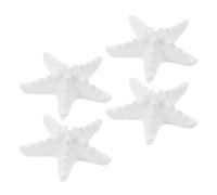 HYTROVE 4 Pezzi Decorative Essential Oil Diffuser a Forma di Stella Marina, Ornamento in Gesso Bianco, Rilascio Continuo di Fragranza, per Auto e Casa, Decorazione per Armadio e Ufficio