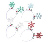 HYTROVE 4 Pezzi Fascia natalizia Cerchi per in neve Bomboniere Natale fasce per neve Bomboniere della festa Natale per con fiocco