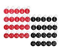 HYTROVE 40 Pezzi Targhetta e Display Numerico Chiaro in Plastico e Ferro Rotonda per Gestione Efficiente Code per Registratori di Cassa e Punti di Ritiro