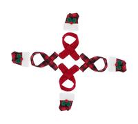 HYTROVE 4sets Copribottiglie Natalizi in Tartan Mini Sciarpe per Bottiglie Vino Decorazioni per Feste e Casa Natale