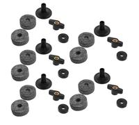 HYTROVE 5 Set Supporto per Piatti in Plastica e Feltro per Batteria, Facile da Installare con Struttura Ammortizzante in Feltro, Stabilità Migliorata, per Jazz e Vari Generi Musicali