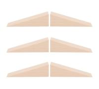 HYTROVE 6 Pezzi Fermaporta in Legno Triangolare Khaki per Ufficio Uso Versatile e Lunga Durata, Cuneo Elegante e Resistente per Fermare Porte e Sedie