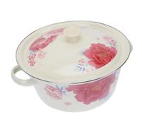 HYTROVE Bacinella Smaltata con Tenuta con Doppio Manico e Coperchio, Contenitore per Impasti Facile da Pulire Stili multipli per Inaugurazione Stili multipli