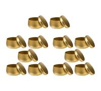 HYTROVE Barattoli Rotondi 12 per Conservazione Ermetica in Latta Oro Multiuso per Dolciumi e tè, per Organizzazione Domestica e Artigianato