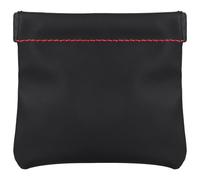 HYTROVE Borsa Portatile per Cuffie Mini in Pu Nero per Organizzare Auricolari e Accessori Custodia Compatta per Viaggio e Uso Quotidiano