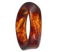 HYTROVE Bracciale Rigido Donna in Resina Marrone Forma Quadrata, Leggero dal Design Moderno, per Uso Quotidiano e Feste di Compleanno