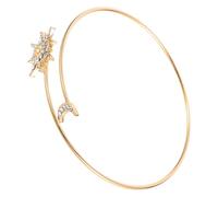 HYTROVE Bracciale Sole Luna in Lega Geometrico Oro Zirconi Regolabile