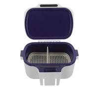 HYTROVE Contenitore per Esche con Doppio Scomparto in Plastica Bianco, Isolante e Portatile, per Vermi Rossi e Esche Vive Durante Le Gite di Pesca al Lago