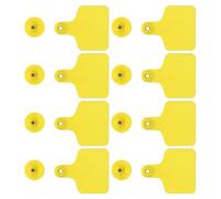 HYTROVE Etichette Auricolari Comodi e Resistenti 100 Pezzi per Bovini in TPU e Rame, Accessori per Animali Gialli, Gestione Informazioni Bestiame per Fattoria