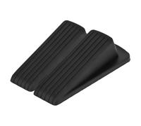 HYTROVE Fermaporta in Gomma TPR 2 Pezzi Nero Antiscivolo per Porte di Camere e Soggiorni, Cuneo Versatile per Bloccare Porte Sicurezza e Stabilità