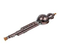 HYTROVE Flauto di Cucurbita Cinese per Principianti in Pp Oro Nodo Cinese Elegante, Strumento Musicale Tradizionale a 3 Toni per Praticare e Imparare la Musica Stili multipli