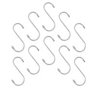 HYTROVE Ganci a S in Acciaio Inossidabile 10 Pezzi Antiruggine e Resistenti, per Cucina e Bagno, Forma S Stabile per Organizzazione e Appendere Oggetti